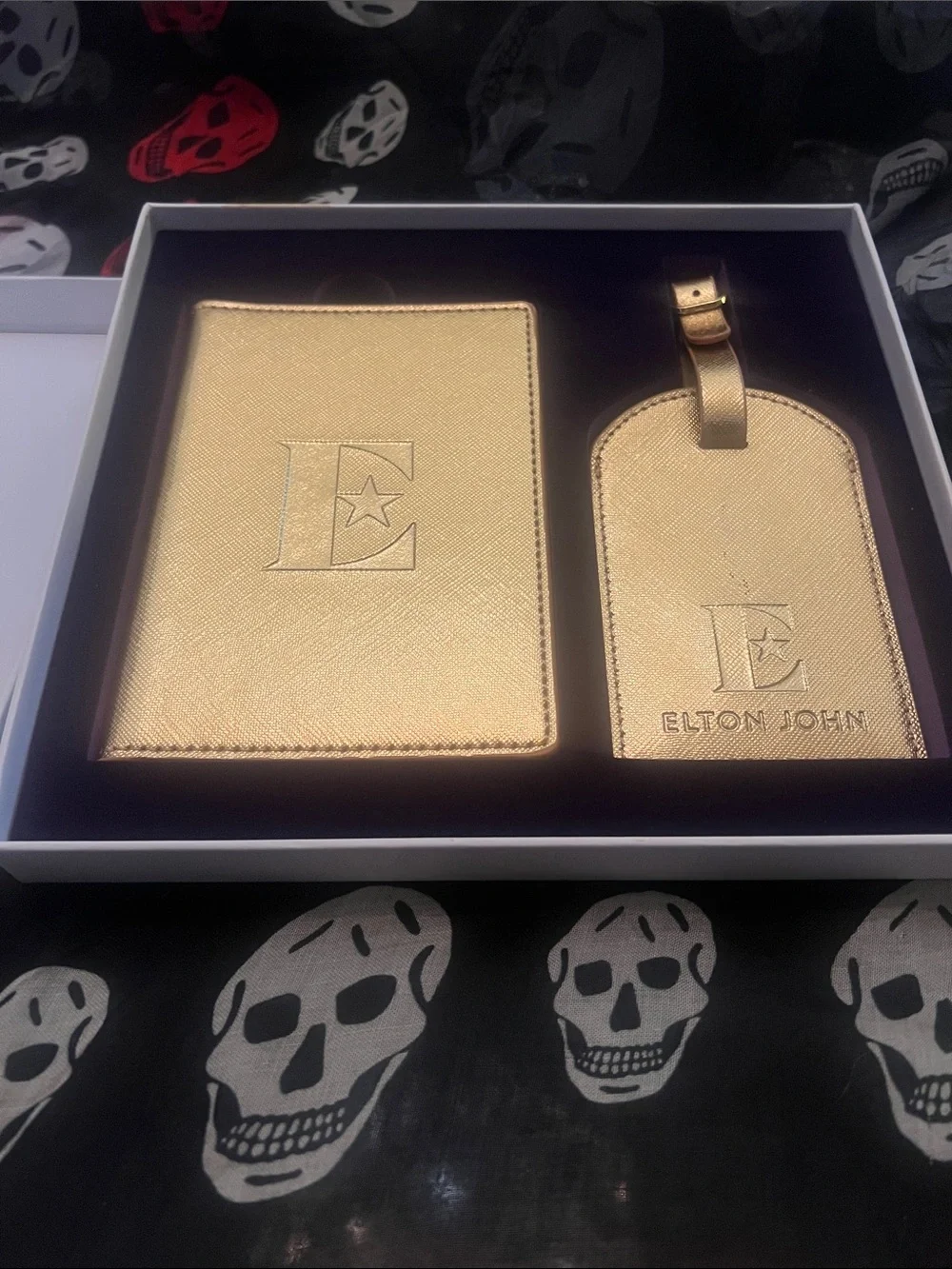 Elton John Farewell Tour VIP Gold Passport Cover & Luggage Tag Set